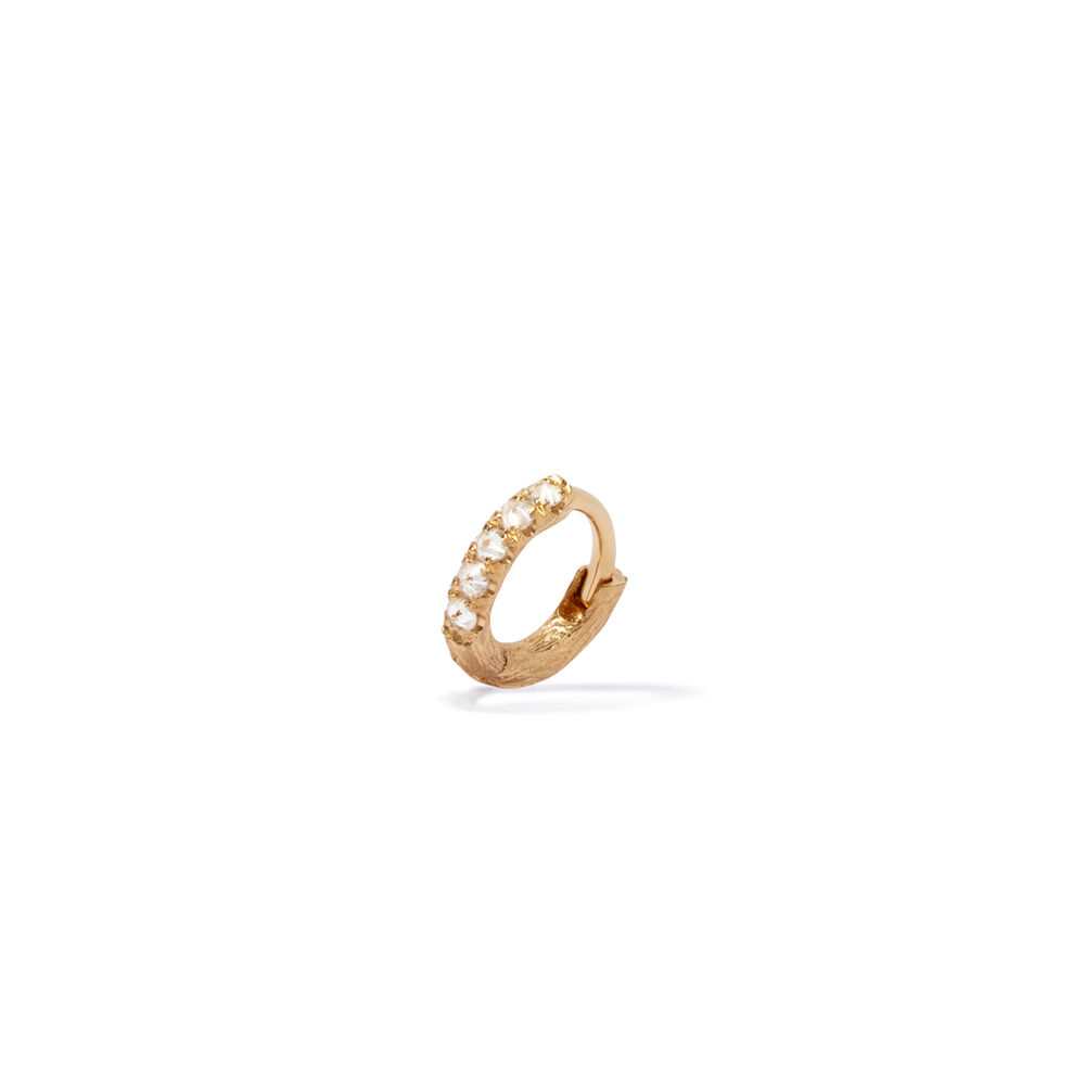 Dusty Diamonds 18ct Gold Yellow Diamond Mini Hoop | Annoushka jewelley